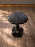 Charred Pedestool Side Table